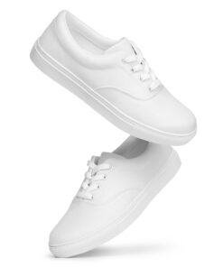 Men’s (all whites) lace-up canvas shoes