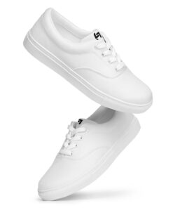 Men’s (all whites) lace-up canvas shoes