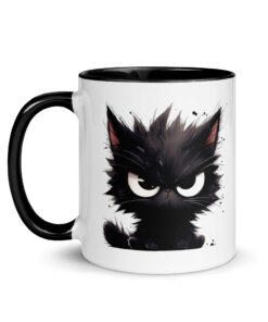 Mug with Color Inside (Cute cat)