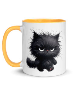 Mug with Color Inside (Cute cat)