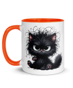 Mug with Color Inside (Cute cat)