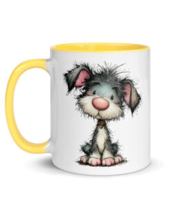 Mug with Color Inside (Cute Puppy)